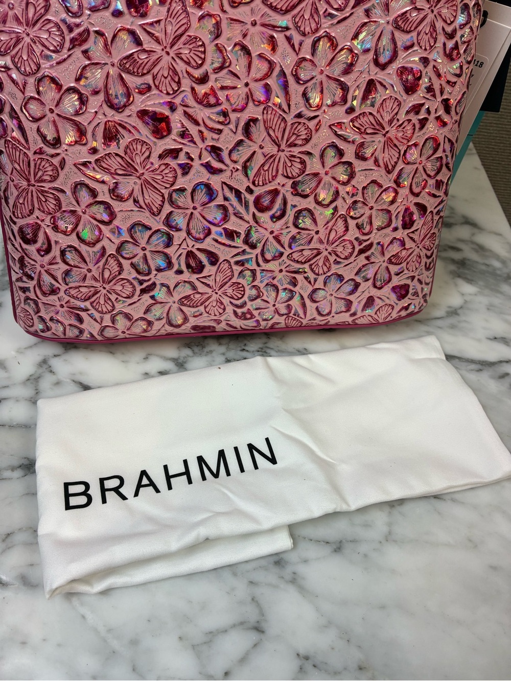 Brahmin Fearless Pink Ainsley Katie Iridescent Shoulder Bag - NWT Rare Style 🔥 - Picture 13 of 13